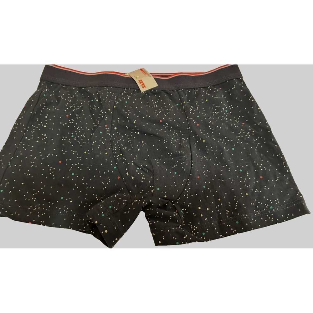 Mens S Gray Print Cotton Trunks Boxer Briefs Short Leg Comfortable Underwear
